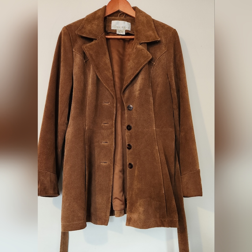 Nine West Suede Tan Trench Coat